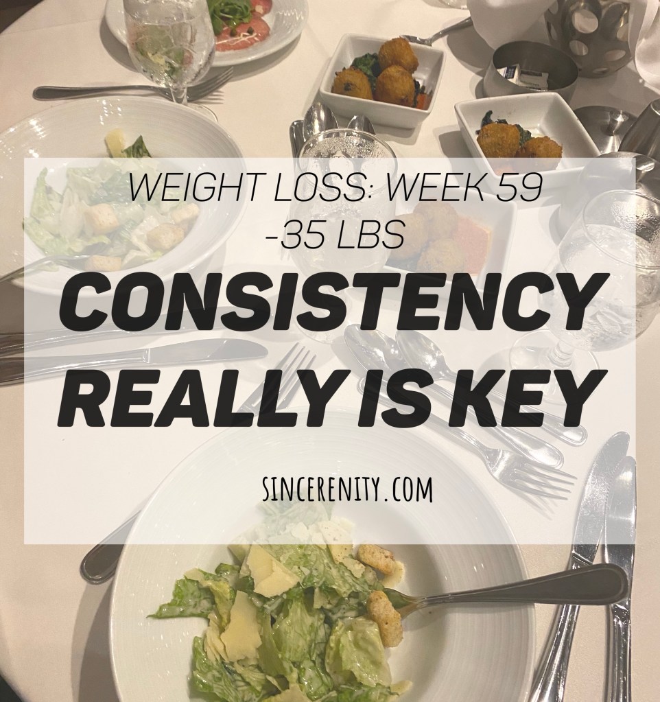 Consistency Really is Key: Weight Loss Week 59 (-35&nbsp;lbs)